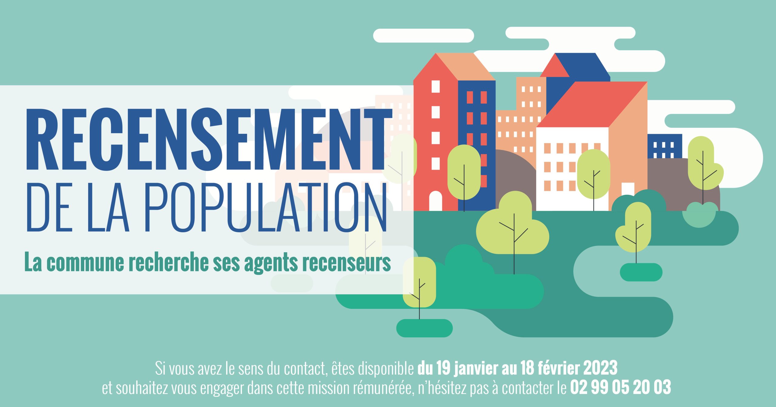 Recensement de la population 2023 Mairie de NoyalChatillon (35)
